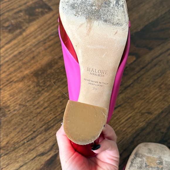 Malone Souliers Pink and Red Platform Heels - Picture 14 of 15